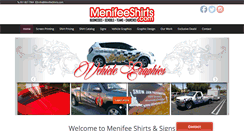 Desktop Screenshot of menifeeshirts.com