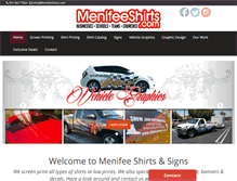 Tablet Screenshot of menifeeshirts.com